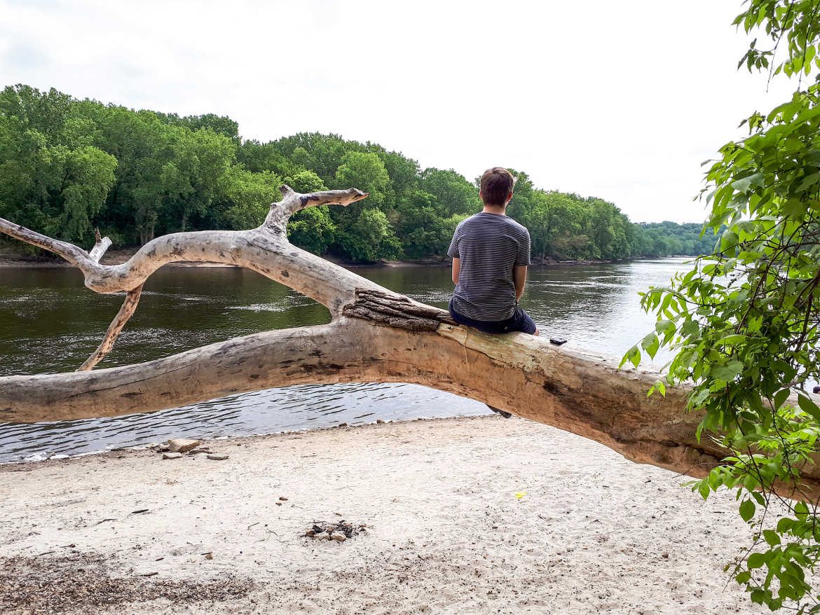 Mündung des Minnehaha Creek in den Mississippi River