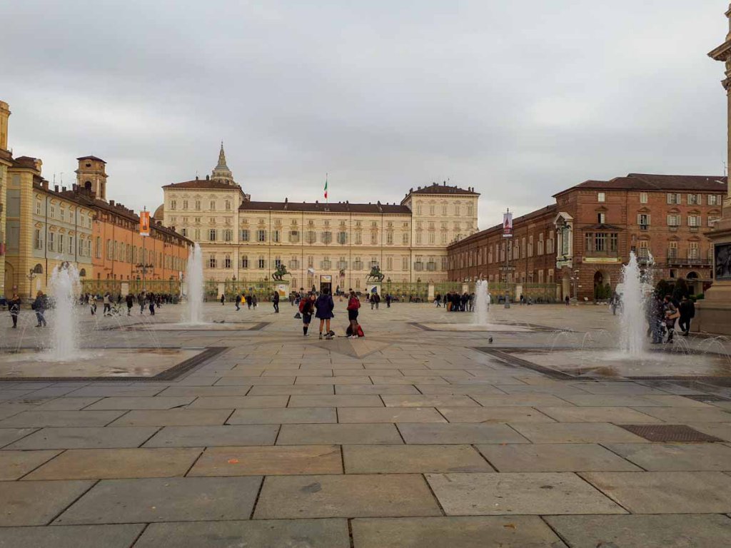 Die Piazza Reale in Turin, Italien