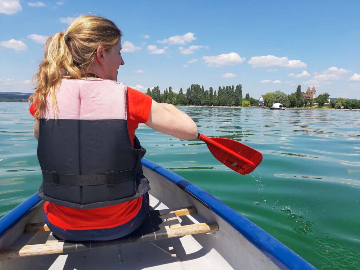 Kanufahren auf dem Bodensee im Urlaub daheim