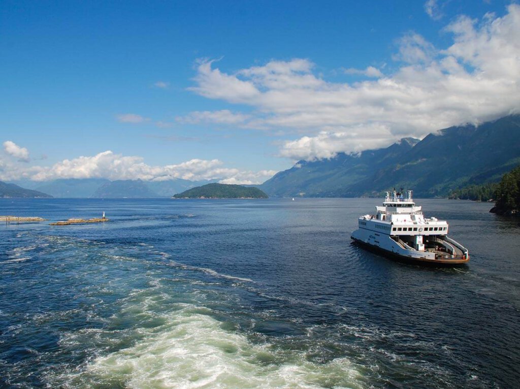 Fährüberfahrt auf die Pazifikinsel Vancouver Island im Kanada