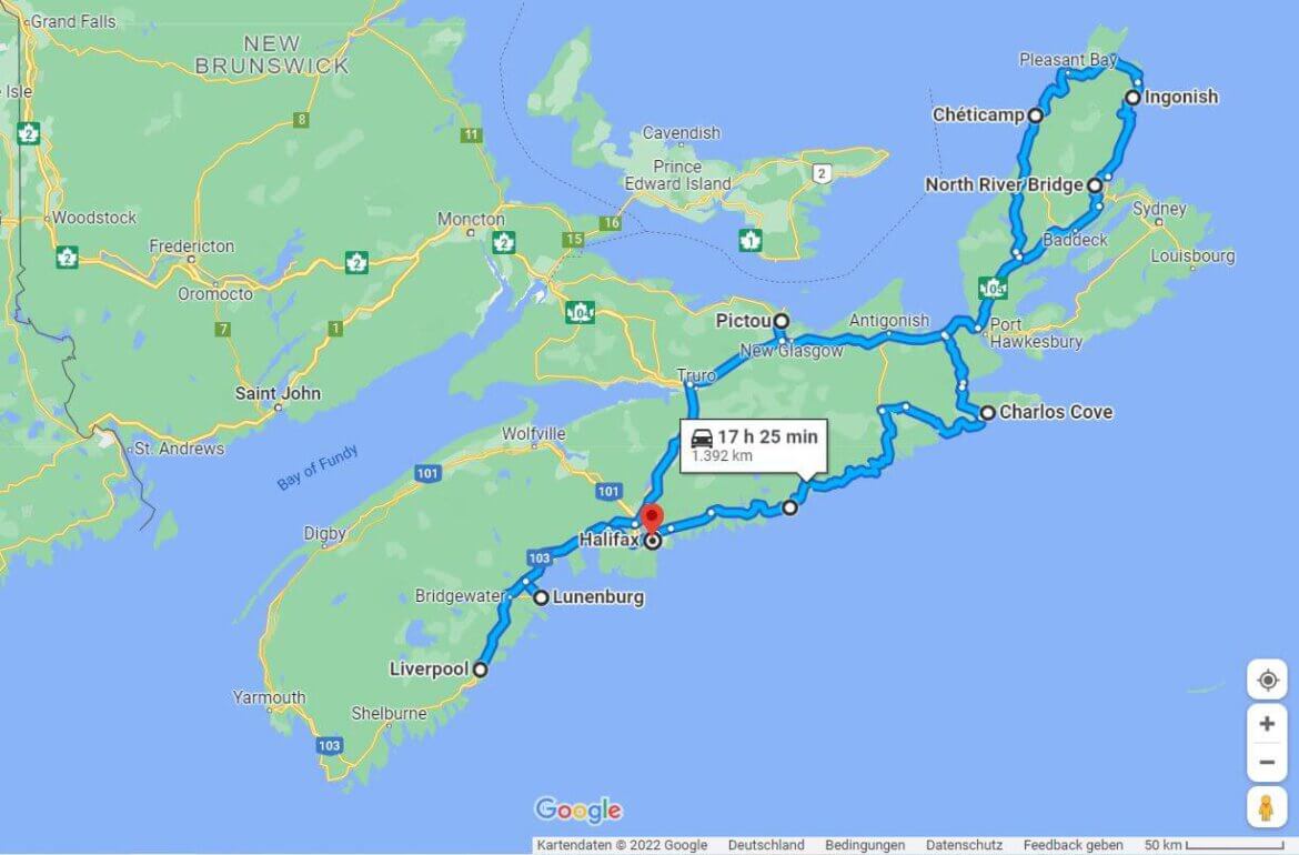 Nova Scotia Kanada: Reisebericht unserer Rundreise mit Reiseroute ...