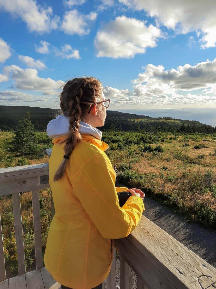 Ausblick vom Aussichtsturm auf dem Skyline Trail auf Cape Breton Island