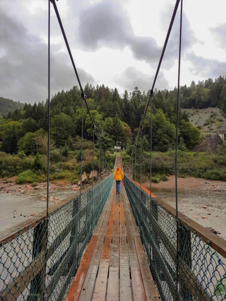Beliebter Fotospot: Die Suspension Footbridge im Fundy Trail Parkway
