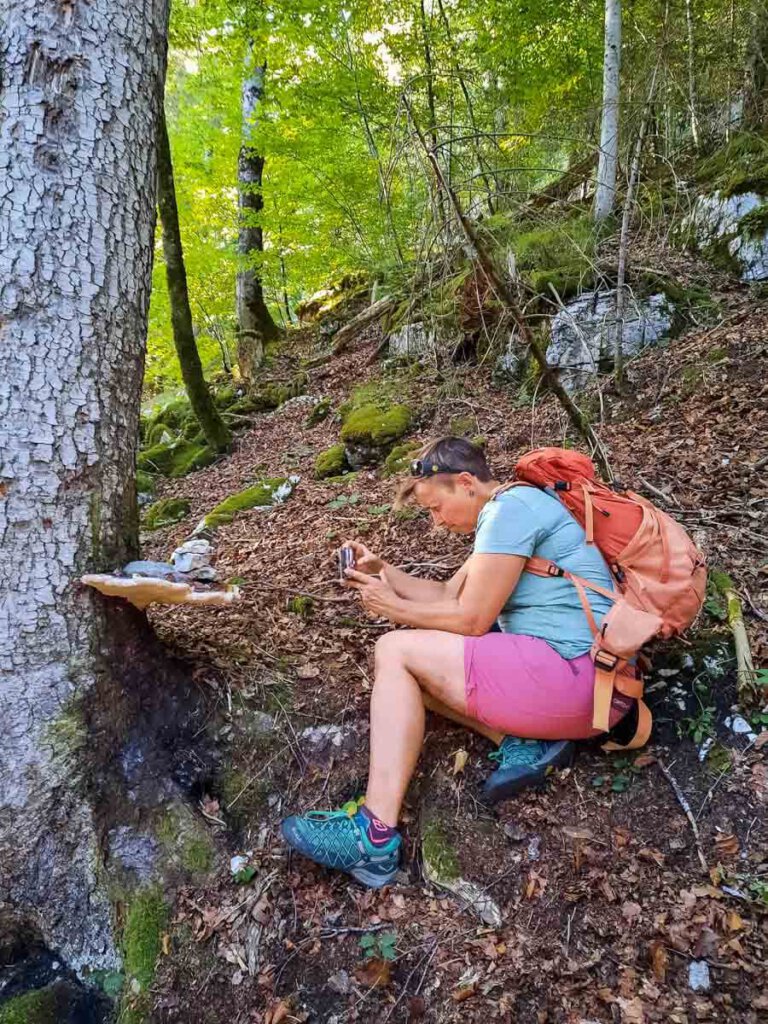 Wanderführerin Betty bei der Pilzwanderung im Dachstein Salzkammergut