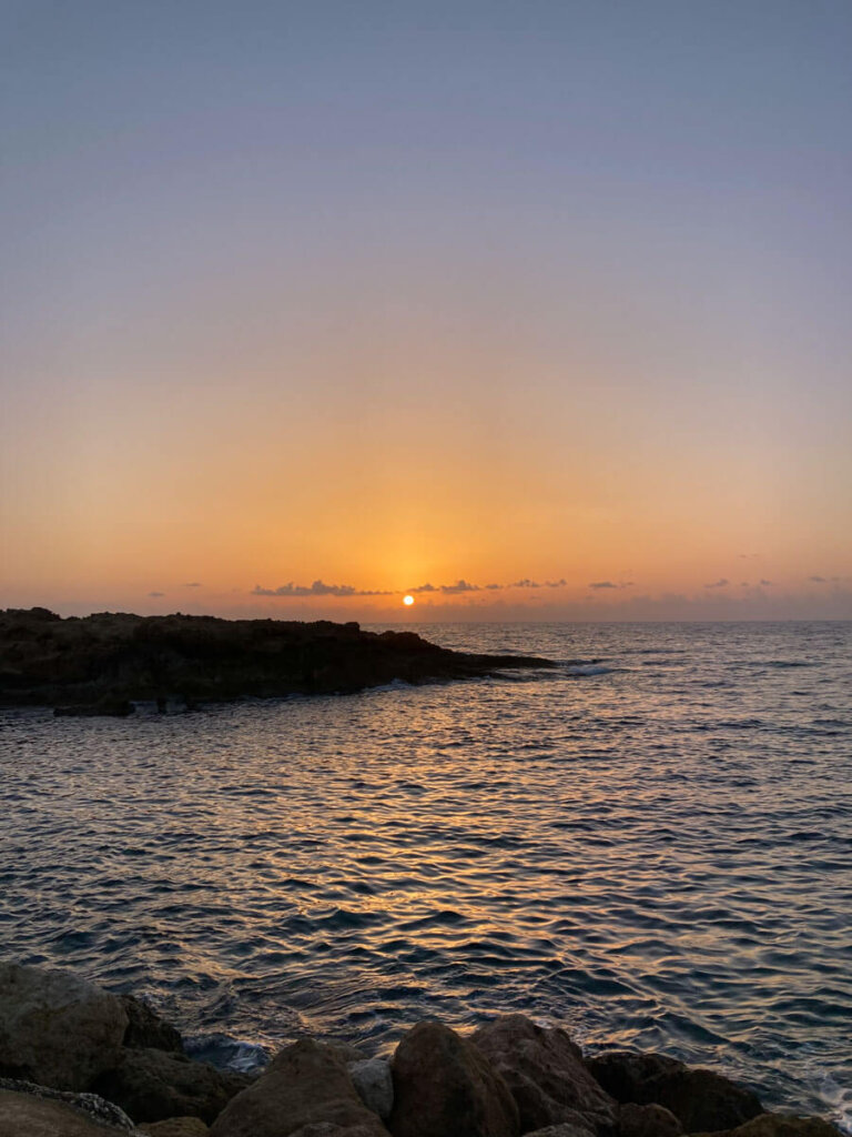 Sonnenuntergang vor Kissonerga auf Zypern