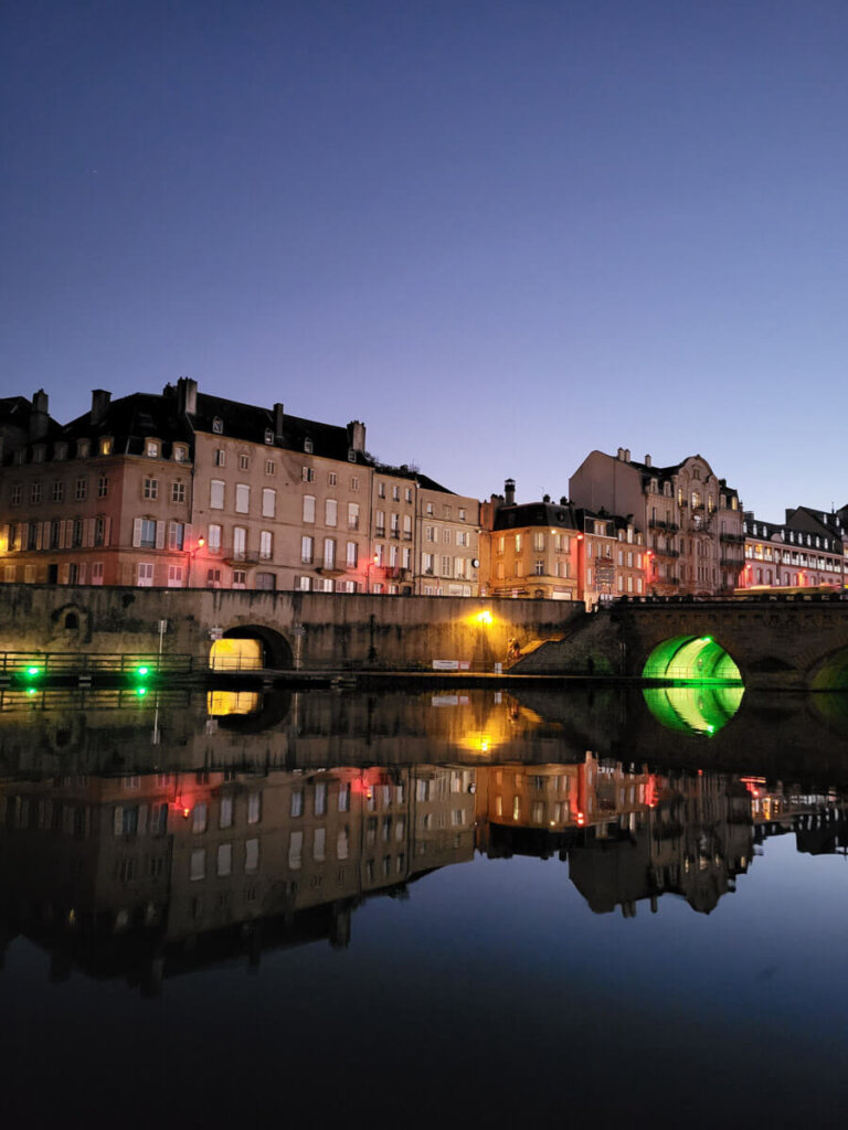 Lichterfahrt auf der Mosel in Metz