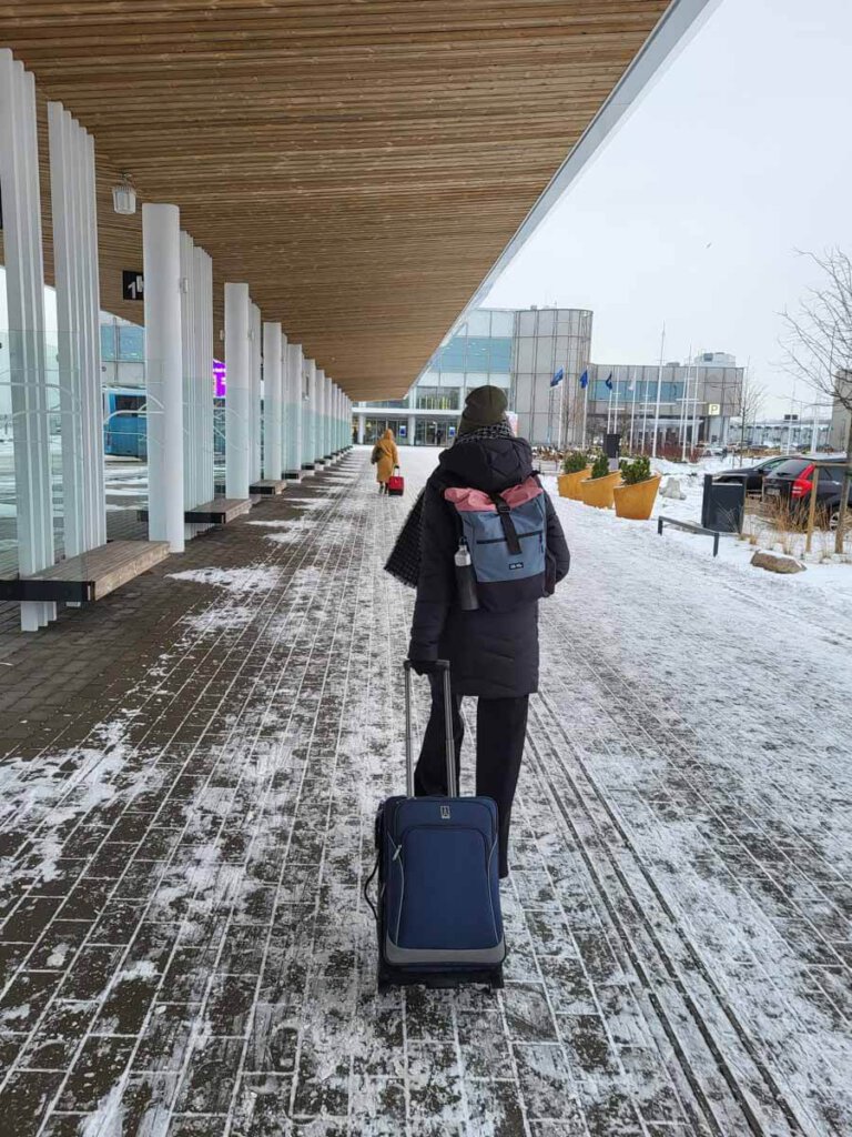 Auf dem Weg zum Fährterminal in Tallinn