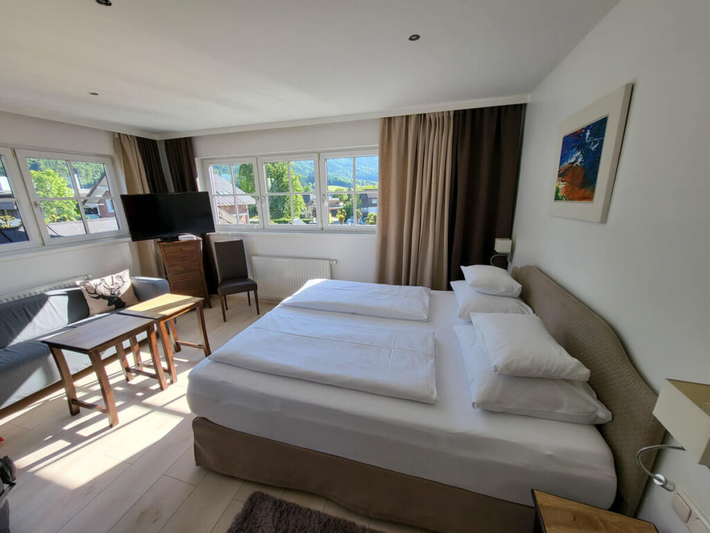 Unser Zimmer im Hotel Stroblerhof in Strobl am Wolfgangsee