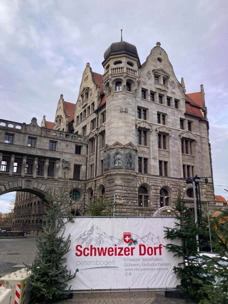 Das Schweizer Dorf auf dem Leipziger Weihnachtsmarkt