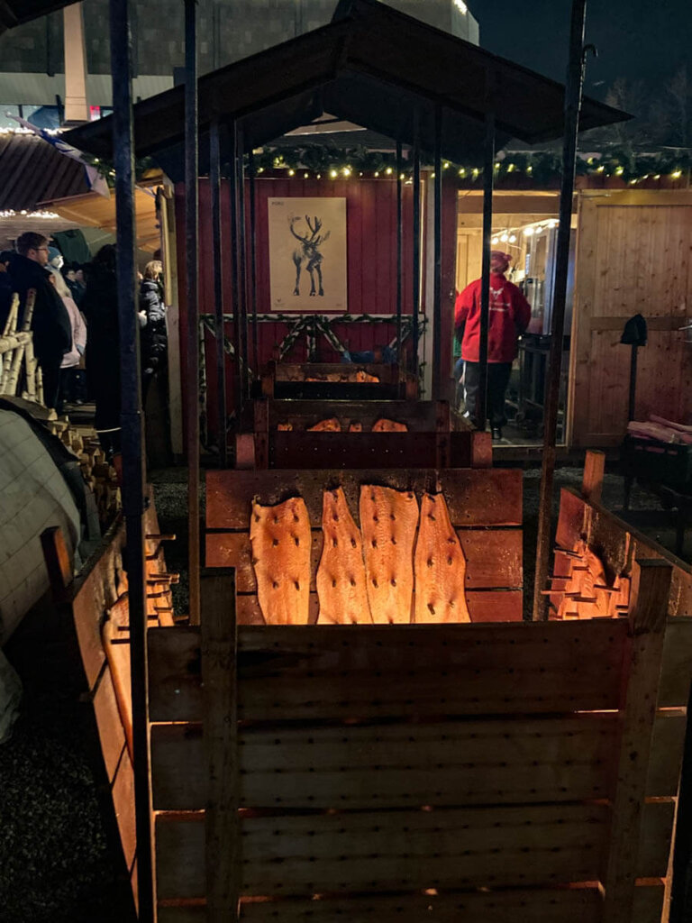 Das finnische Dorf auf dem Weihnachtsmarkt Leipzig