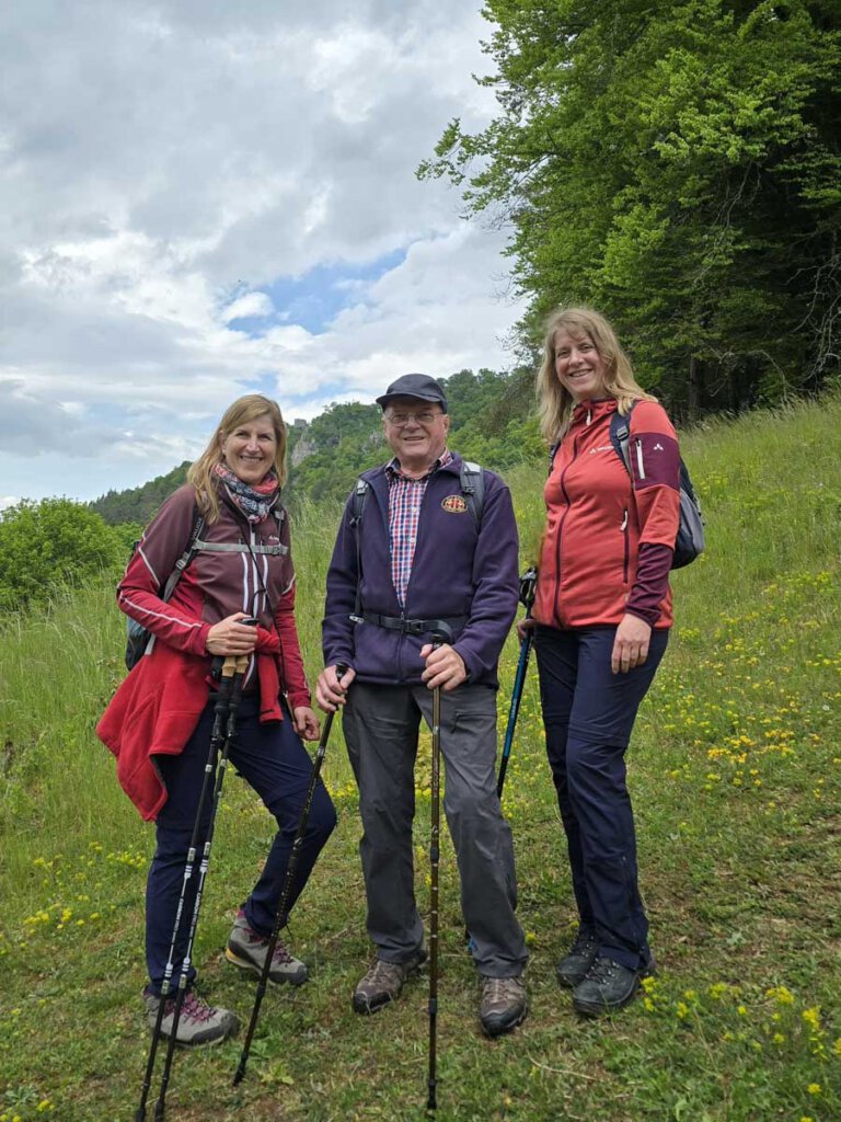 Wanderführerin Sanne mit Papa & Schwester Tanja