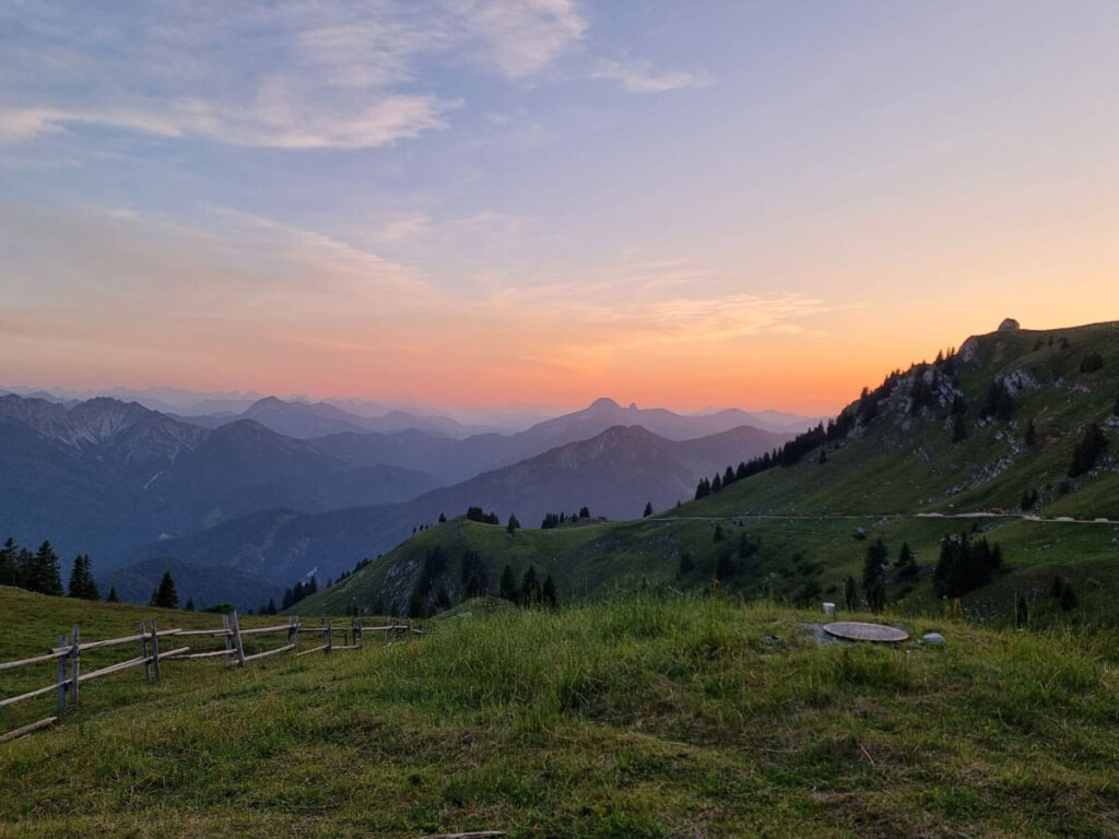 Sonnenuntergang über den Allgäuer Alpen