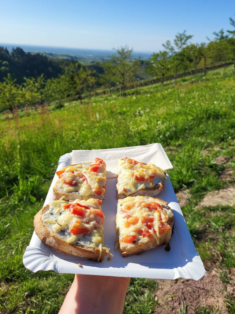 Genusswandern am Aktionstag des Oberkircher Brennersteigs, hier beim Köbelesberghof
