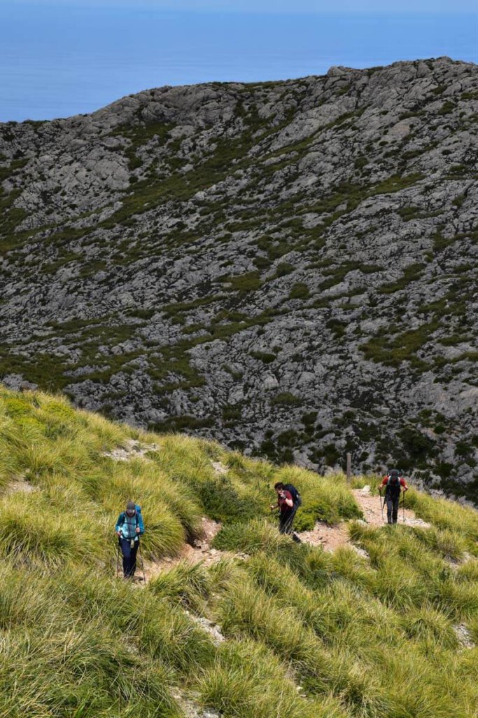 Auf der Schneesammlerroute unterwegs zum Coll des Prat
