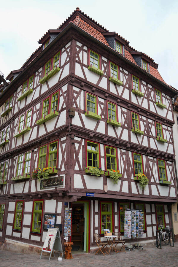 Culinaria, einer der beiden Inselläden in einem historischen Fachwerkhaus in Schmalkalden