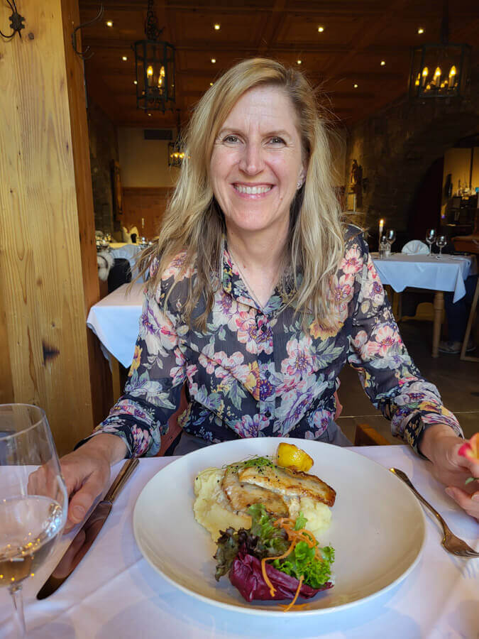 Travelsanne beim Abendessen in der Posthalterei im Meininger Hotel Sächsischer Hof