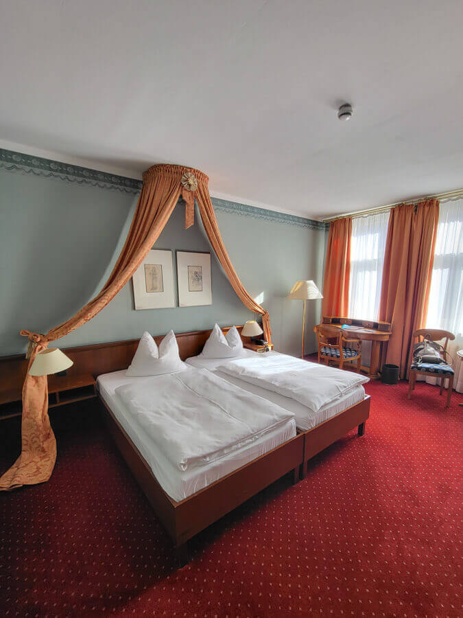 Unser Zimmer im Sächsischen Hof in Meiningen